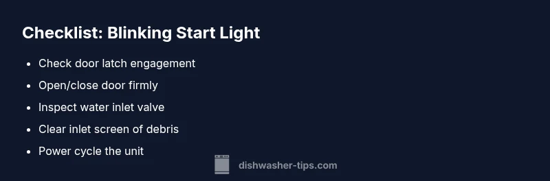 Checklist: GE dishwasher blinking start light troubleshooting