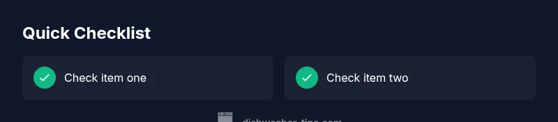 Checklist for unclogging a dishwasher drain